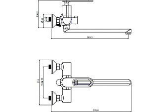 Смеситель для ванны Maxonor MN2279 хром