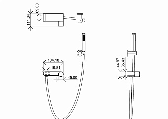 Смеситель для ванны Boheme Stick 123-WG белый/золотой