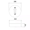 Раковина накладная Abber GLAS AK2301B 39,5х39,5см