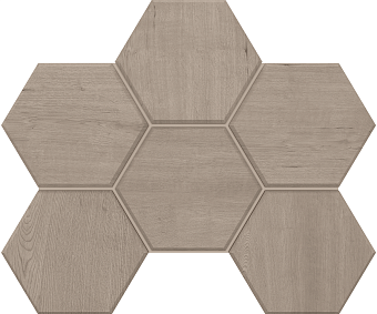 Керамическая мозаика ESTIMA Classic Wood Mosaic/CW01_NR/25x28,5/Hexagon Heagon 25х28,5см 0,071кв.м.