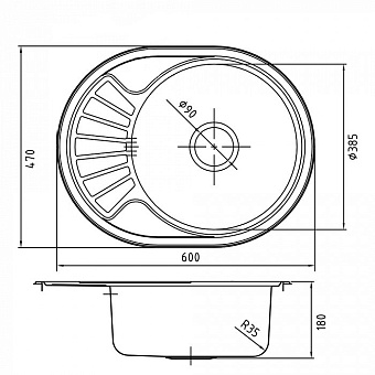 Мойка кухонная IDDIS Suno SUN60SDi77 60х47см сатин