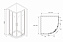 Угловое ограждение Abber Schwarzer Diamant AG01100 195х100см стекло прозрачное
