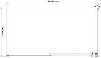 Угловое ограждение AQUANET Delta 183844 200х140см стекло прозрачное