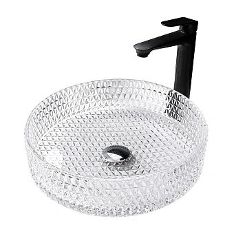 Раковина накладная Abber GLAS AK2301 39,5х39,5см