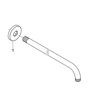 Держатель для верхнего душа GROHE 28361000 хром