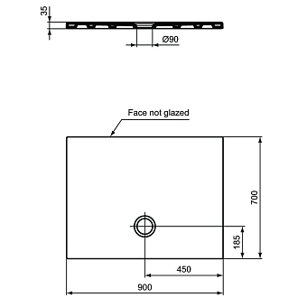 Душевой поддон IDEAL STANDARD STRADA T2571YK 70х90см