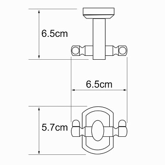 Крючок WASSERKRAFT Oder K-3000 K-3023D хром