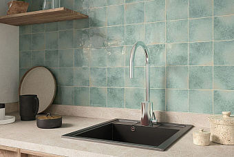 Настенная плитка WOW Enso 120855 Karui Teal 12,5х12,5см 0,556кв.м. глянцевая