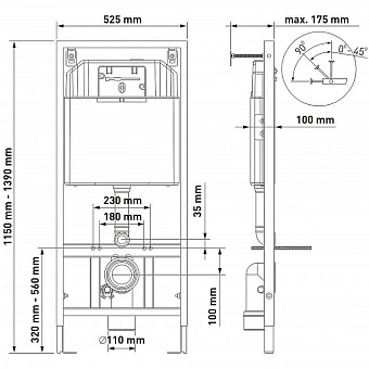Инсталляция с унитазом BERGES 42448