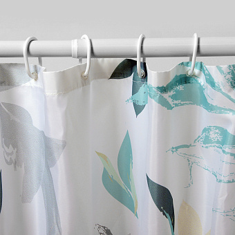 Шторка для ванной WASSERKRAFT Rossel 180х180см зелёный