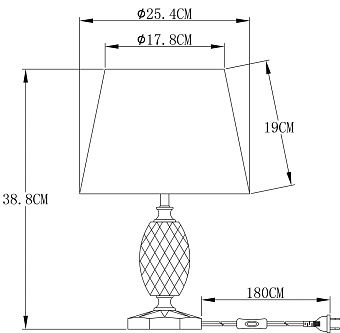 Настольная лампа Arte Lamp AZALIA A4019LT-1CC 40Вт E14