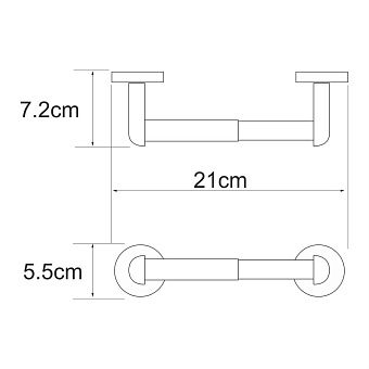 Держатель туалетной бумаги WASSERKRAFT Rhein K-6200 K-6222 хром
