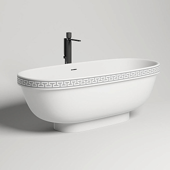 Ванна каменная SALINI GRECA 103021M S-Stone матовая 180х80см отдельностоящая