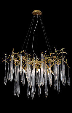 Люстра подвесная CRYSTAL LUX REINA REINA SP8 D1000 GOLD PEARL 480Вт 8 лампочек E14