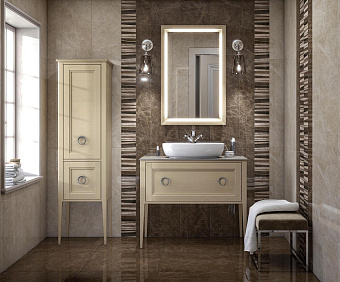 Пенал напольный KERAMA MARAZZI Plaza PL.CN.175.CAP.M 36х50х175см капучино матовый