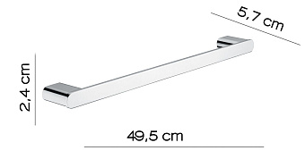 Полотенцедержатель Gedy Azzorre A121/45(13) хром 49,5см