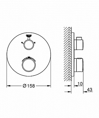 Смеситель для душа GROHE Grohtherm 24076000 хром