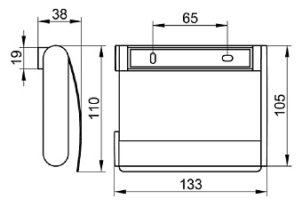 Держатель туалетной бумаги Keuco Plan 14960370000 чёрный