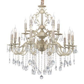 Люстра подвесная Lucia Tucci BARLETTA 1730.15 cream white 900Вт 15 лампочек E14