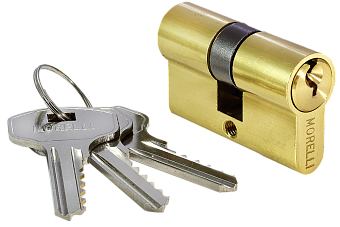 Цилиндр ключ-ключ MORELLI SIMPLE 50C PG 50мм золото