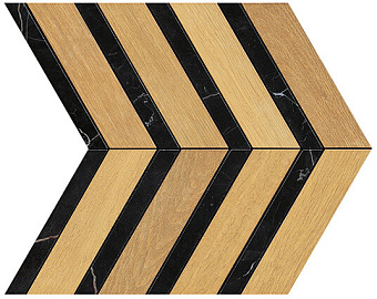 Керамическая мозаика Atlas Concord Италия Heartwood AO3K Malt Marble Chevron 29,4х28,7см 0,506кв.м.