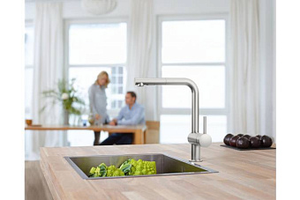 Смеситель для кухни GROHE Minta 30274DC0 высокий излив сталь