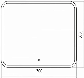 Зеркало Azario Стив ФР-00001136 68х70см с подсветкой
