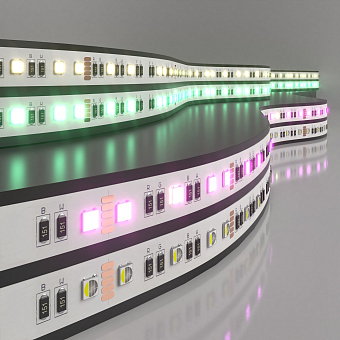 Светодиодная лента Elektrostandard a053701 5050 24Вт/м 5000мм IP20 RGB/тёплый белый свет