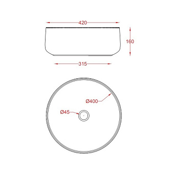 Раковина накладная ArtCeram COGNAC COL001 41 42х42см