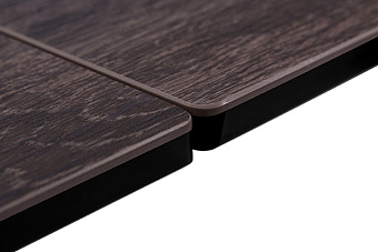 Кухонный стол раскладной AERO 80х120х77см закаленное стекло/керамика/сталь Dark Oak