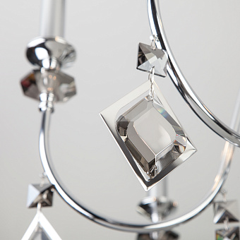 Светильник подвесной Eurosvet Telao 10120/5 хром/дымчатый хрусталь Strotskis Smart 60Вт E14