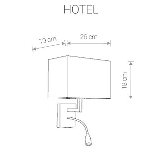 Бра Nowodvorski Hotel Led 9302 62Вт E27/LED