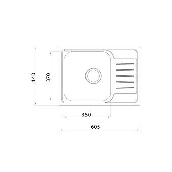 Мойка кухонная IDDIS Sound SND60SDi77 60,5х44см сатин