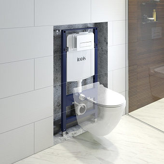 Комплект для установки подвесного унитаза IDDIS Optima Home OPH0000i32K с панелью смыва белый