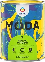 Краска универсальная матовая Eskaro MODA 3 Белый основа A 0,9л