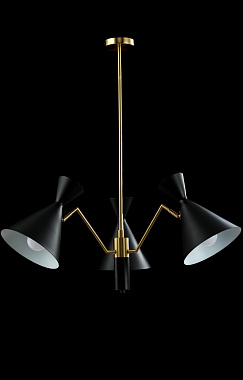 Люстра подвесная CRYSTAL LUX JOVEN JOVEN SP3 GOLD/BLACK 180Вт 3 лампочек E27