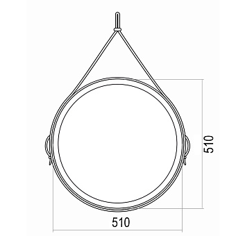 Зеркало Azario Капитан LED-00002367 51х51см с подсветкой
