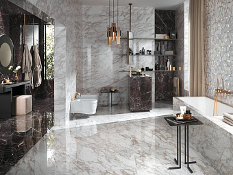 Лаппатированный керамогранит Atlas Concord Италия Marvel Edge AEN9 Royal Calacatta Lappato 60х30см 1,26кв.м.