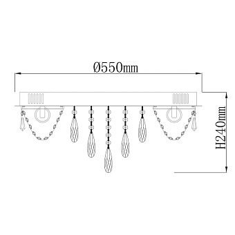 Светильник потолочный De Markt Изольда 366012806 378Вт E27