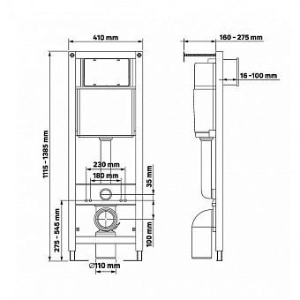Инсталляция с унитазом BERGES АТОМ 043315