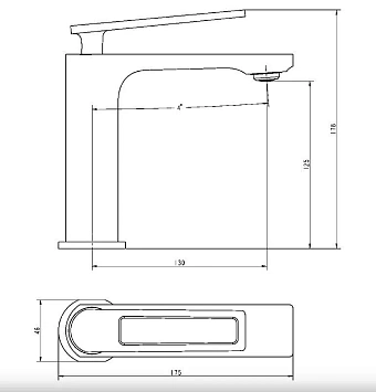 Смеситель для раковины Maxonor PL1096-6 золотой