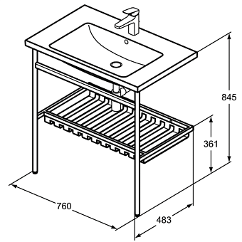 Раковина подвесная IDEAL STANDARD Ideal Standard i.life B T460401 81х51см