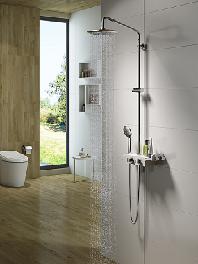 Душевая система LEMARK Tropic LM7008C белый/хром