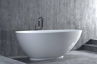 Ванна каменная SALINI PAOLA 101612SMRF S-Stone матовая 172х82см отдельностоящая