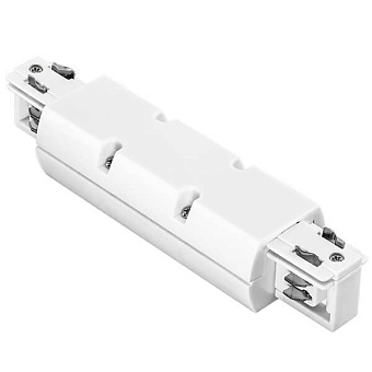 Коннектор Lightstar 504186 белый для трёхфазного трека