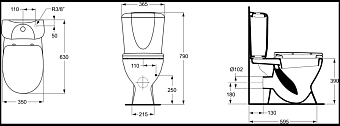 Чаша для унитаза IDEAL STANDARD ECCO-EUROVIT W904201 без микролифта