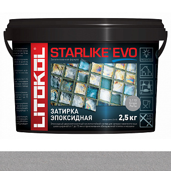 Эпоксидная затирка LITOKOL STARLIKE EVO жемчужно-серый 2,5кг