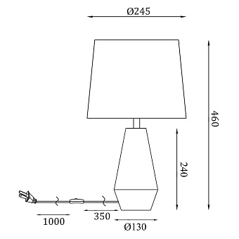 Настольная лампа Maytoni Calvin Table Z181-TL-01-W 60Вт E27