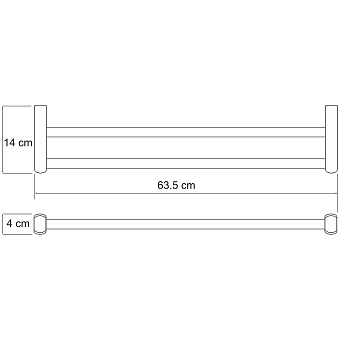 Полотенцедержатель WASSERKRAFT Berkel K-6800 K-6840 хром 63,5см