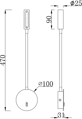 Бра Maytoni Stem C035WL-L3CH3K 3Вт LED
